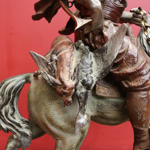 Load image into Gallery viewer, x SOLD 1940 Edition of Emile Guillemin's 'Arab Rider' Carrying Wild Game, Bronze Statue. B11301