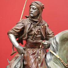 Load image into Gallery viewer, x SOLD 1940 Edition of Emile Guillemin's 'Arab Rider' Carrying Wild Game, Bronze Statue. B11301