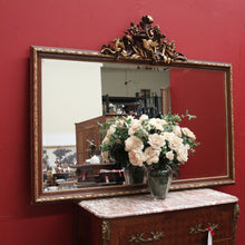 Load image into Gallery viewer, Antique Mirror, Gilt Italian Wall Mirror, Hall Mirror with Bird and Scrollwork Detail. B11627