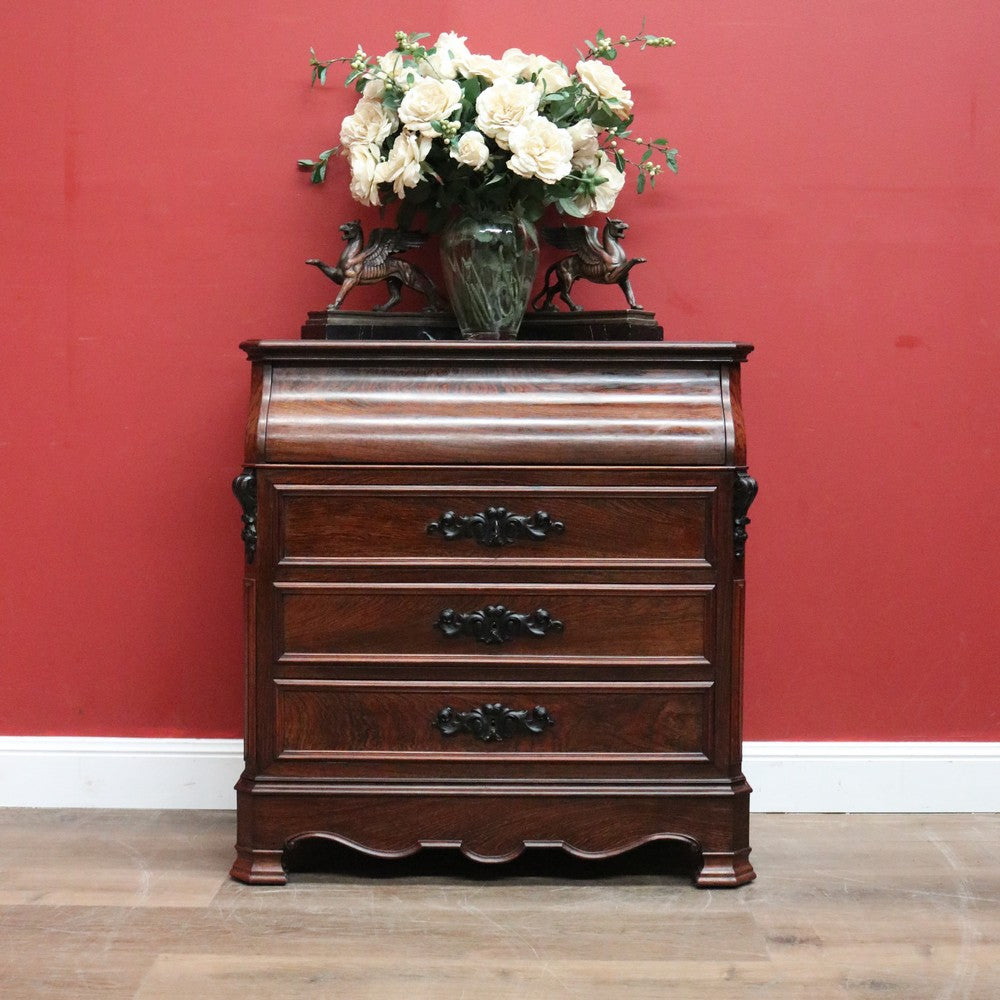 Antique French Chest of Drawers with a Slide Out Dressing Table and Mirror. B11297