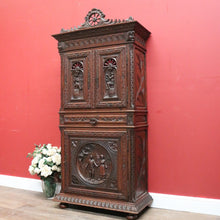 Load image into Gallery viewer, x SOLD Antique French Brittany Hall Cabinet, Drinks Cupboard, Pantry or Storage Chest B11504