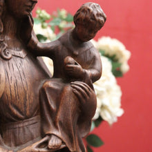 Load image into Gallery viewer, x SOLD Antique French Statue Madonna and Child, Mary and Baby Jesus, Lion, Gargoyle. B11724