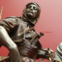 Load image into Gallery viewer, x SOLD 1940 Edition of Emile Guillemin's 'Arab Rider' Carrying Wild Game, Bronze Statue. B11301