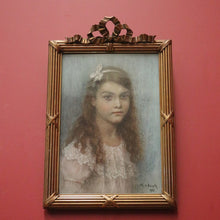 Load image into Gallery viewer, x SOLD Antique French/Belgian Artwork/painting, Coloured Drawing. 1916 Signed M de Loyola. B11632