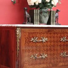 Load image into Gallery viewer, x SOLD Antique French Chest of Drawers with Marble Top and Gilt Brass Handles and Mounts. B11542