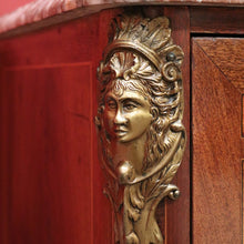 Load image into Gallery viewer, x SOLD Antique French Chest of Drawers with Marble Top and Gilt Brass Handles and Mounts. B11542
