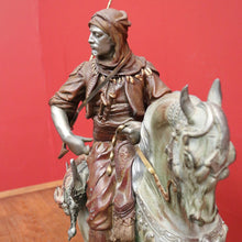 Load image into Gallery viewer, x SOLD 1940 Edition of Emile Guillemin's 'Arab Rider' Carrying Wild Game, Bronze Statue. B11301
