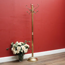 Load image into Gallery viewer, x SOLD French Brass Coat Rack, Free Standing Revolving Coat Tree Hat Scarf Rack. B11661