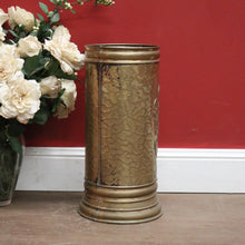 Load image into Gallery viewer, x SOLD Antique French Umbrella Holder, Walking stick Holder, Pressed Brass, Knight, Lion, Eagle B11681