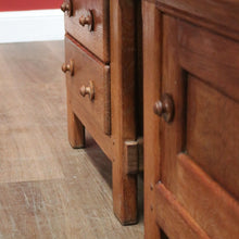Load image into Gallery viewer, x SOLD Vintage French Oak Bedside Cabinets, Lamp Tables, Chest of Drawers and Cabinet. B11427