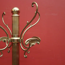 Load image into Gallery viewer, x SOLD French Brass Coat Rack, Free Standing Revolving Coat Tree Hat Scarf Rack. B11661
