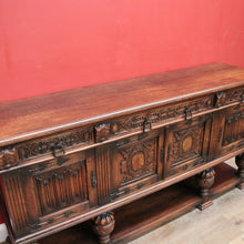 Load image into Gallery viewer, x SOLD Antique Flemish Oak Sideboard, Felt Lined Hall Cupboard, Dining Room Sideboard B11462