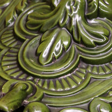 Load image into Gallery viewer, x SOLD Antique French Cast Iron Coal Bucket with a Green Enamel Lid and a Brass Coal Shovel. B11652