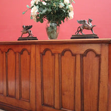 Load image into Gallery viewer, x SOLD Antique American Mahogany Shop Counter, Clerk's Cabinet now a TV Unit or Sideboard. B11791