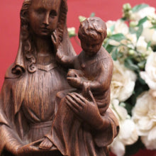Load image into Gallery viewer, x SOLD Antique French Statue Madonna and Child, Mary and Baby Jesus, Lion, Gargoyle. B11724