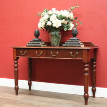 Load image into Gallery viewer, x SOLD Antique English Hall Table, Mahogany Two-Drawer Desk, Console Side Table. B11536
