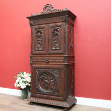 Load image into Gallery viewer, x SOLD Antique French Brittany Hall Cabinet, Drinks Cupboard, Pantry or Storage Chest B11504