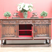 Load image into Gallery viewer, x SOLD Antique French Oak Sideboard, Three Door, Three Drawer Gothic Sideboard, Hall Cabinet. B11476