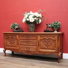 Load image into Gallery viewer, x SOLD Antique French Oak Sideboard, Low TV Unit or Buffet Cabinet with Cupboard Storage. B11904