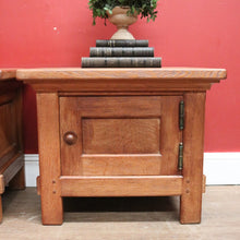Load image into Gallery viewer, x SOLD Vintage French Oak Bedside Cabinets, Lamp Tables, Chest of Drawers and Cabinet. B11427