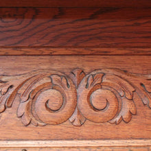 Load image into Gallery viewer, x SOLD Antique French Oak and Brass Coat Rack, Six Brass Hooks for Scarves, Hats and Coats. B11886