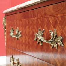 Load image into Gallery viewer, x SOLD Antique French Chest of Drawers with Marble Top and Gilt Brass Handles and Mounts. B11542