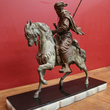 Load image into Gallery viewer, x SOLD 1940 Edition of Emile Guillemin's 'Arab Rider' Carrying Wild Game, Bronze Statue. B11301