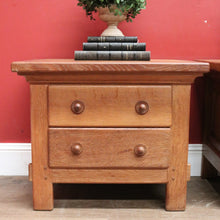 Load image into Gallery viewer, x SOLD Vintage French Oak Bedside Cabinets, Lamp Tables, Chest of Drawers and Cabinet. B11427