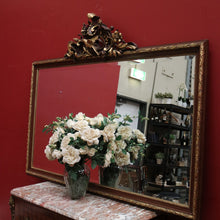 Load image into Gallery viewer, Antique Mirror, Gilt Italian Wall Mirror, Hall Mirror with Bird and Scrollwork Detail. B11627