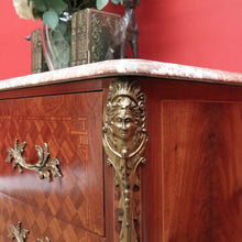 Load image into Gallery viewer, x SOLD Antique French Chest of Drawers with Marble Top and Gilt Brass Handles and Mounts. B11542