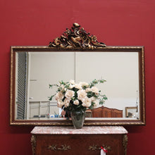 Load image into Gallery viewer, Antique Mirror, Gilt Italian Wall Mirror, Hall Mirror with Bird and Scrollwork Detail. B11627