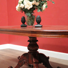 Load image into Gallery viewer, Vintage Australian Cedar Dining Table, Single Pedestal D-end Kitchen Table. B11758