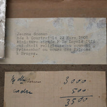 Load image into Gallery viewer, x SOLD Antique French/Belgian Artwork/painting, Coloured Drawing. 1916 Signed M de Loyola. B11632