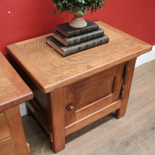 Load image into Gallery viewer, x SOLD Vintage French Oak Bedside Cabinets, Lamp Tables, Chest of Drawers and Cabinet. B11427