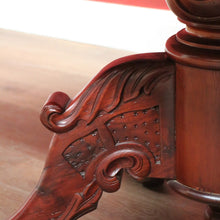 Load image into Gallery viewer, Vintage Australian Cedar Dining Table, Single Pedestal D-end Kitchen Table. B11758