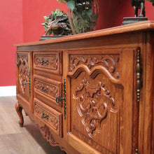 Load image into Gallery viewer, x SOLD Antique French Oak Sideboard, Low TV Unit or Buffet Cabinet with Cupboard Storage. B11904