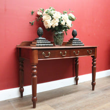 Load image into Gallery viewer, x SOLD Antique English Hall Table, Mahogany Two-Drawer Desk, Console Side Table. B11536