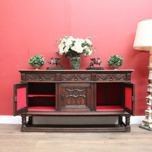 Load image into Gallery viewer, x SOLD Antique French Oak Sideboard, Three Door, Three Drawer Gothic Sideboard, Hall Cabinet. B11476