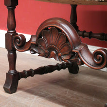 Load image into Gallery viewer, x SOLD Pair of Antique Hall Chairs, French Walnut and Fabric Library Chairs or Armchairs. B11433