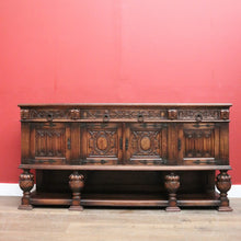 Load image into Gallery viewer, x SOLD Antique Flemish Oak Sideboard, Felt Lined Hall Cupboard, Dining Room Sideboard B11462