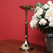 Load image into Gallery viewer, x SOLD Antique French Holy Water Vessel, with Quatrefoil Fretwork Base, Fluted Pedestal. B11541