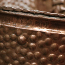 Load image into Gallery viewer, x SOLD Antique Belgian Copper and Brass Umbrella Holder or Stand, Fleur de Lis in Shield. B11680