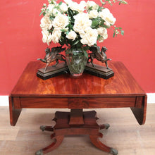 Load image into Gallery viewer, Antique English Mahogany Sofa Table or Drop Side Lamp or Side Table, on a Pedestal Base B11986
