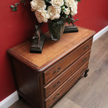 Load image into Gallery viewer, x SOLD French Entry or Foyer Chest, Three Drawer Chest of Drawers with Brass Handles. B11914