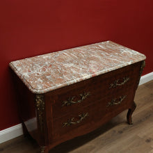 Load image into Gallery viewer, x SOLD Antique French Chest of Drawers with Marble Top and Gilt Brass Handles and Mounts. B11542