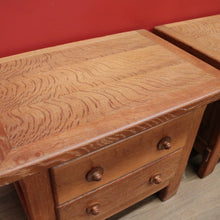 Load image into Gallery viewer, x SOLD Vintage French Oak Bedside Cabinets, Lamp Tables, Chest of Drawers and Cabinet. B11427