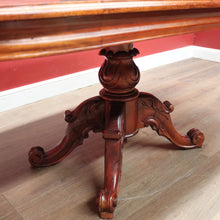 Load image into Gallery viewer, Vintage Australian Cedar Dining Table, Single Pedestal D-end Kitchen Table. B11758