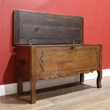 Load image into Gallery viewer, x SOLD Antique French Oak Blanket Box, Coffer Marriage Chest or Trunk, Lift lid Storage B11432