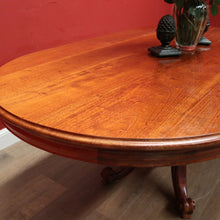 Load image into Gallery viewer, Vintage Australian Cedar Dining Table, Single Pedestal D-end Kitchen Table. B11758