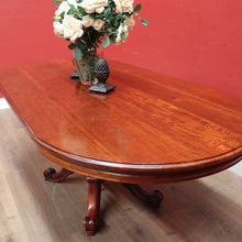 Load image into Gallery viewer, Vintage Australian Cedar Dining Table, Single Pedestal D-end Kitchen Table. B11758